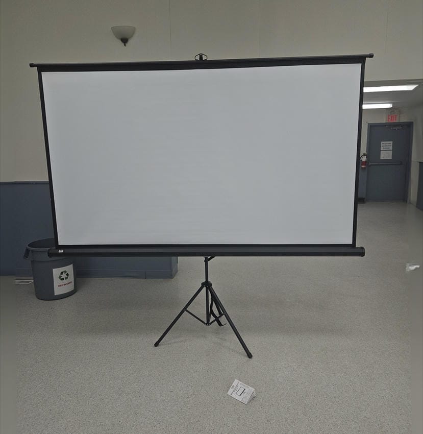 Portable 100 inch projector screen with 16:9 ratio